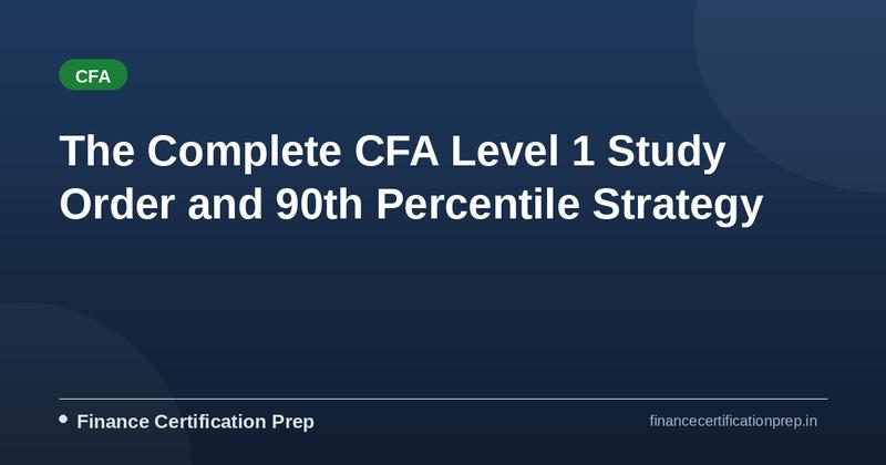 The Complete CFA Level 1 Study Order and 90th Percentile Strategy: What Successful Candidates Do Different in 2026